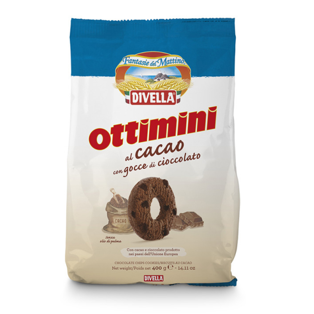 Печенье Оттимини Шоколадное, 400 грамм