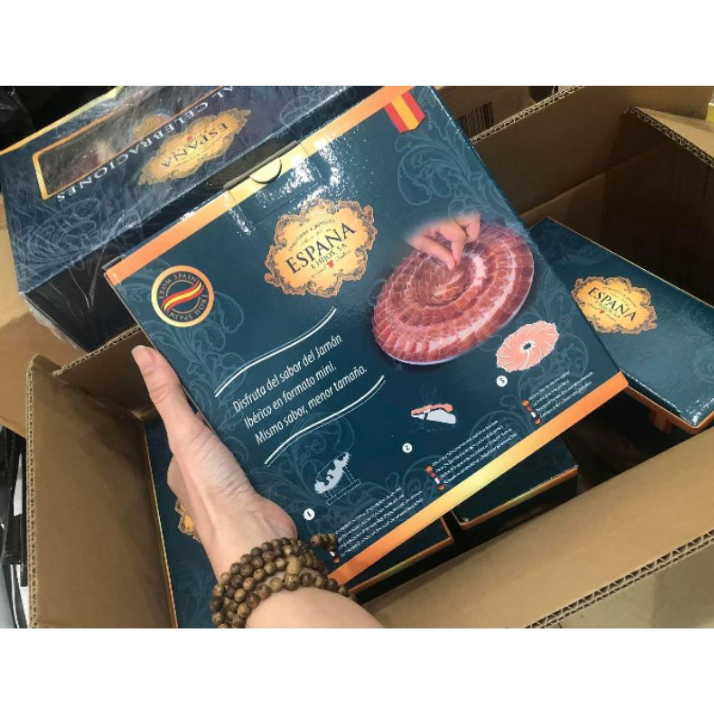 Хамон де Себо Иберико 50% Raza Iberica с мини-хамонерой и ножом, 1 кг